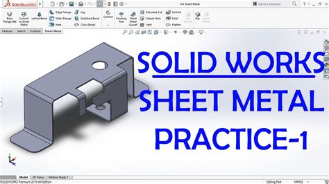 sheet metal test prep|solidworks sheet metal practice.